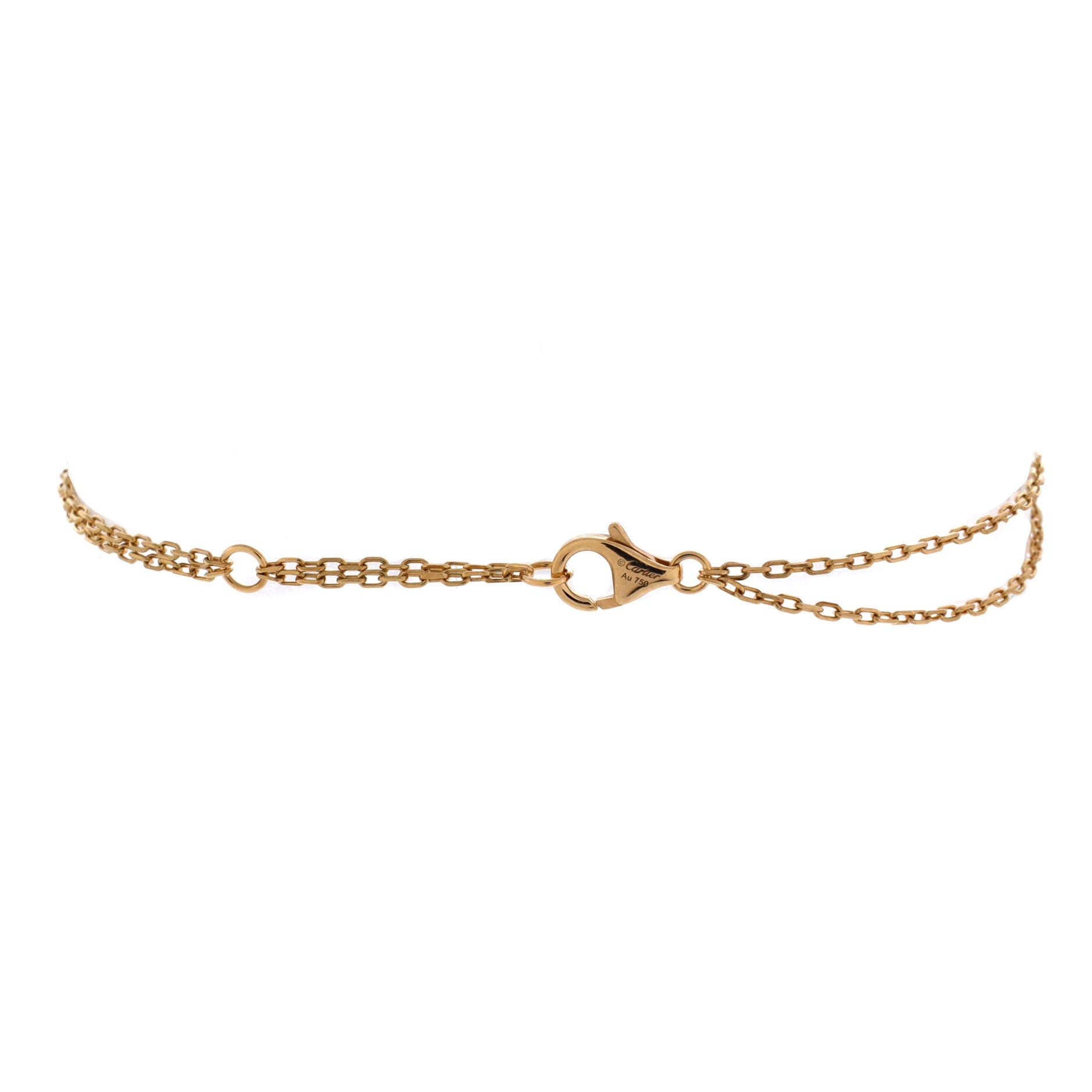 2 Diamonds Love Bracelet 18K Rose Gold with Diamonds, Alternate, color, Metallic Gold