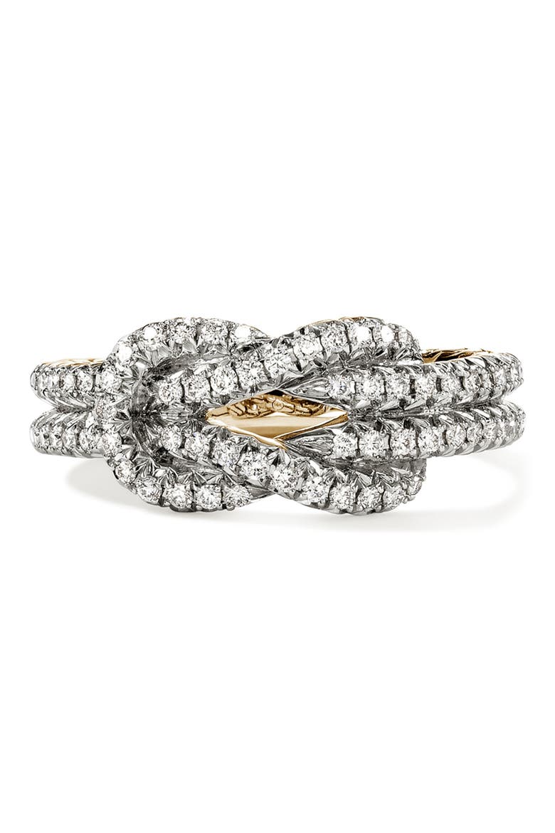 Love Knot Ring, Diamonds, Main, color, 14K YELLOW GOLD
