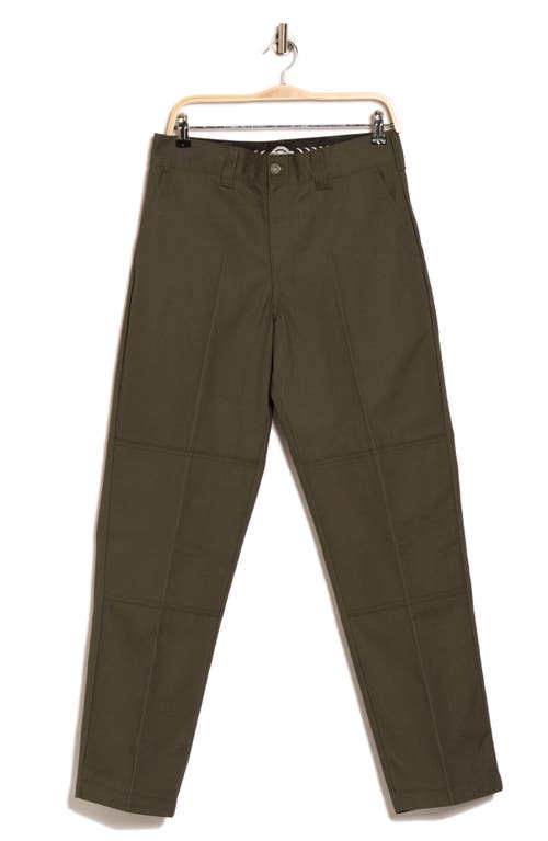 Dickies Flat Front Double Knee Pants In Gray