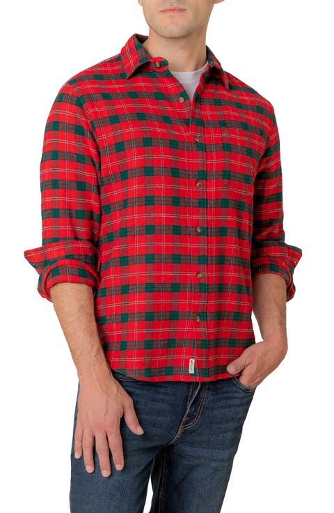 Organic Long Sleeve Flannel Button Down Shirt