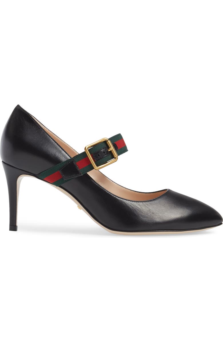 Gucci Mary Jane Pointed Toe Pump, Alternate, color,