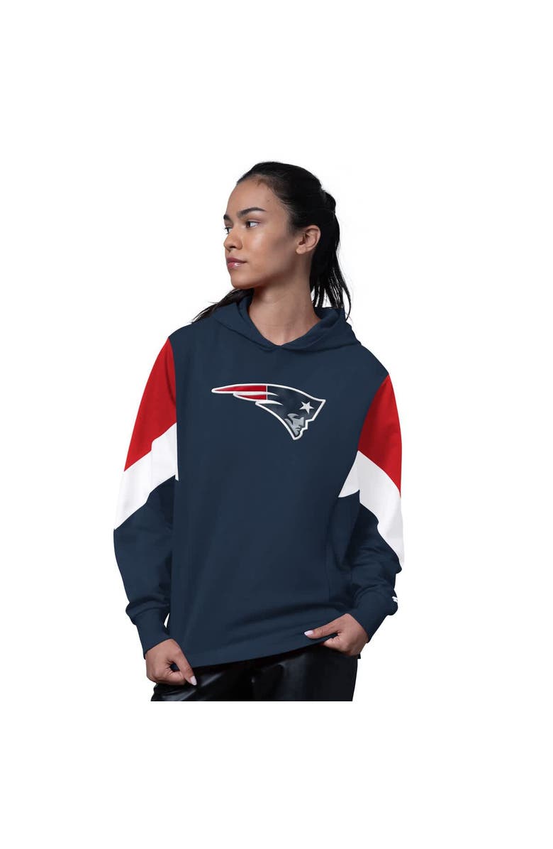 STARTER Women
s Starter Navy New England Patriots Scrimmage Hoodie, Main, color, Navy