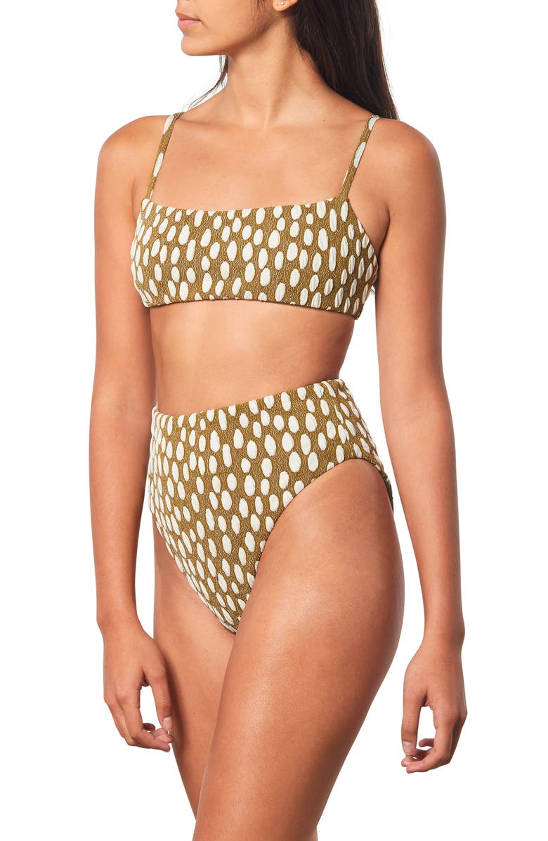 Mara Hoffman Imina High Waist Bikini Bottoms, Alternate, color, 