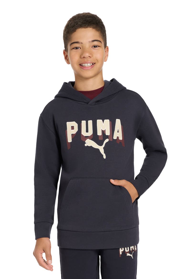 Kids' Class Pack Logo Appliqué Fleece Pullover Hoodie, Alternate, color, MYSTIC NAVY