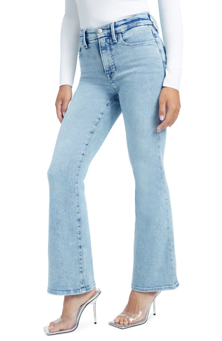 Good American Good Legs Flare Jeans, Alternate, color,