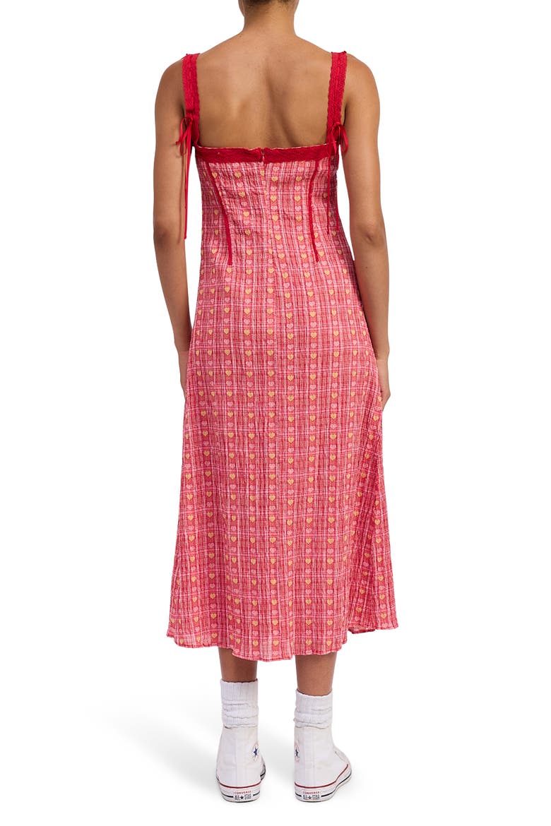 Anya Midi Dress, Alternate, color, RED MULTI