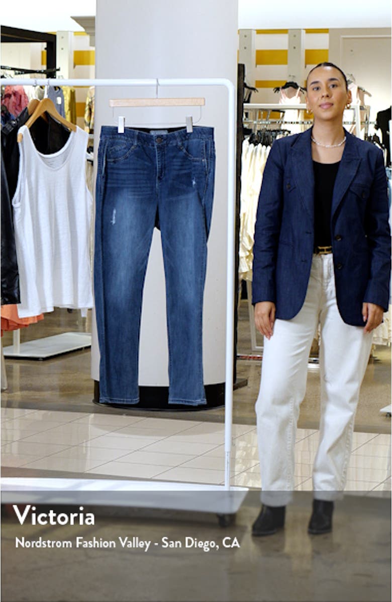 'Ab'Solution High Waist Ankle Slim Straight Leg Jeans, sales video thumbnail