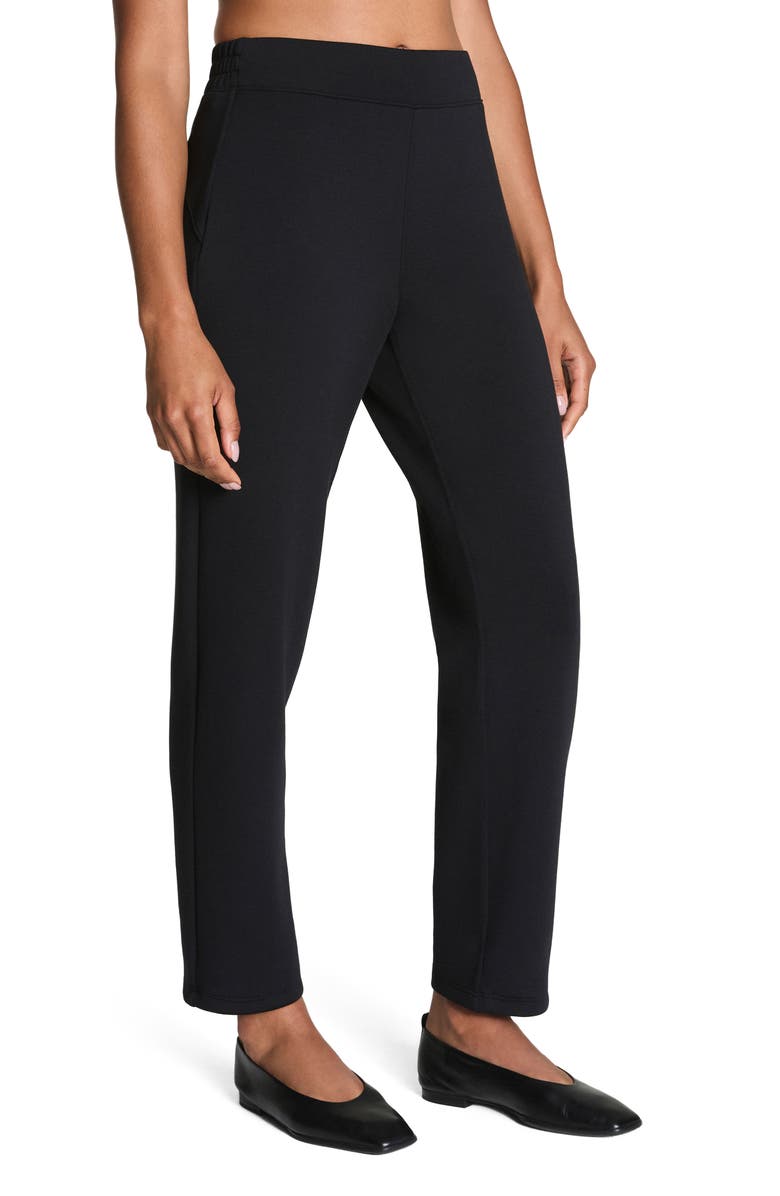 SPANX<sup>®</sup> AirEssentials Straight Leg Ankle Pants, Main, color, Very Black