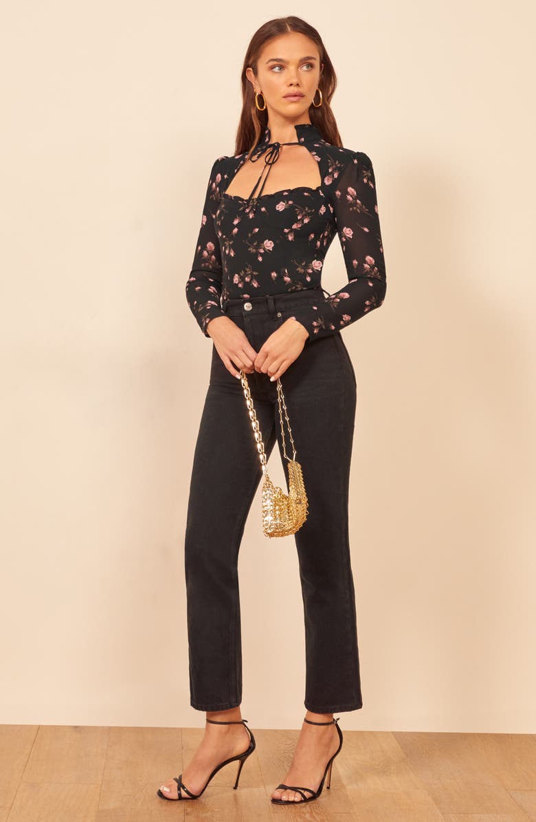 Reformation Stam Tie Neck Top, Alternate, color, 