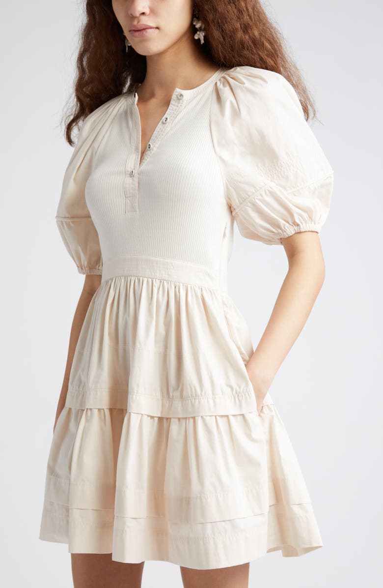 Ulla Johnson Amelia Mixed Media Minidress, Alternate, color, 