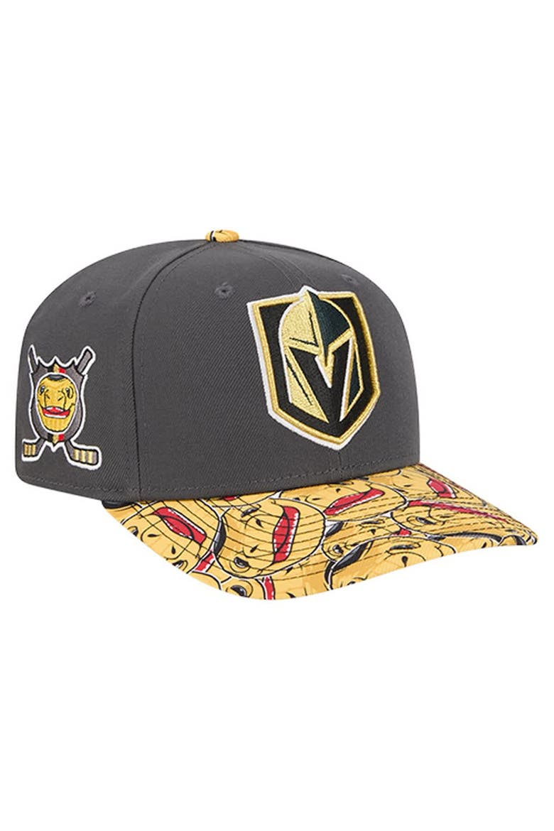 Men's New Era Grey Vegas Golden Knights Mascot Visor 9SEVENTY Adjustable Hat, Main, color, Gray