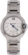 Pre-Owned Cartier Ballon Bleu de Cartier Quartz Watch Stainless Steel with Diamond Markers 28