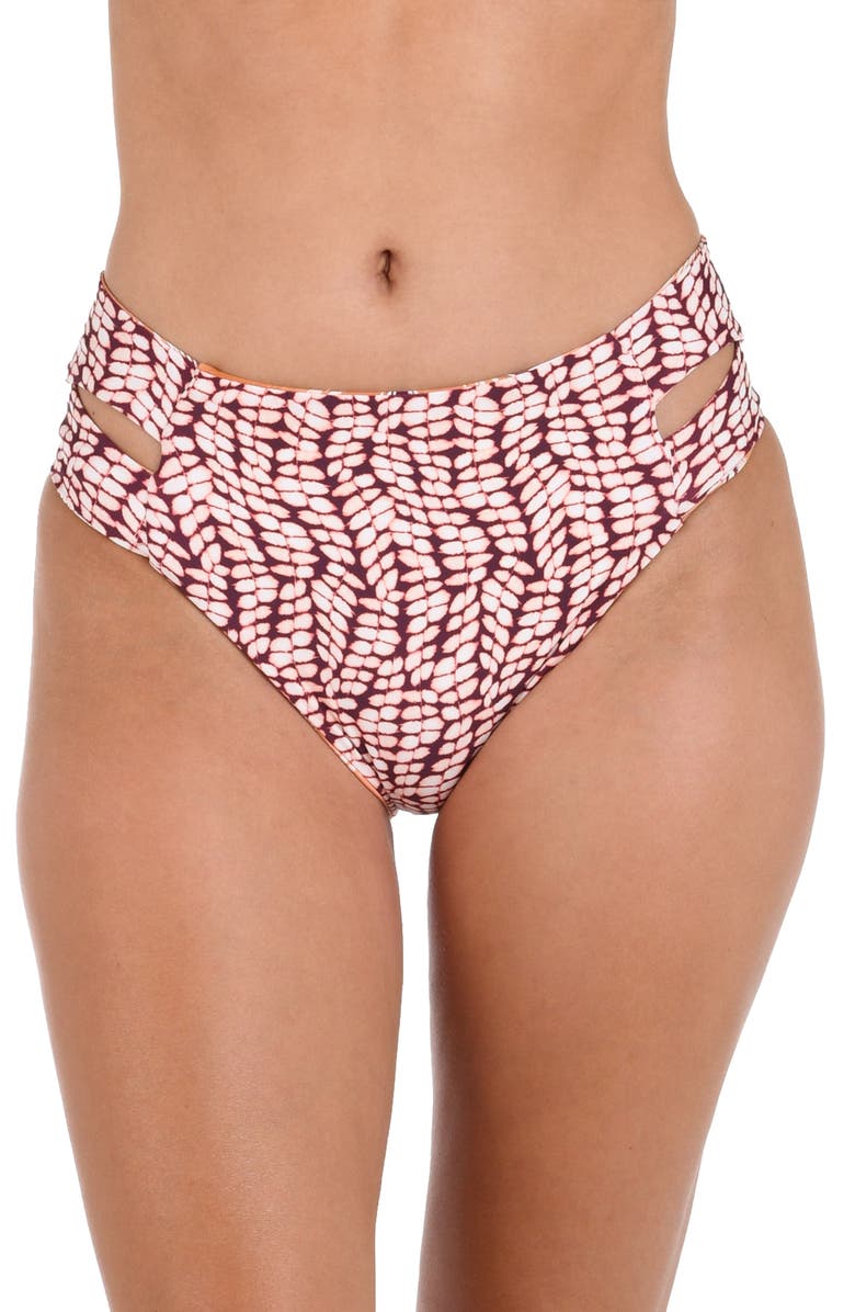 La Blanca Sandy Cove Reversible Bikini Bottoms, Alternate, color, Sienna