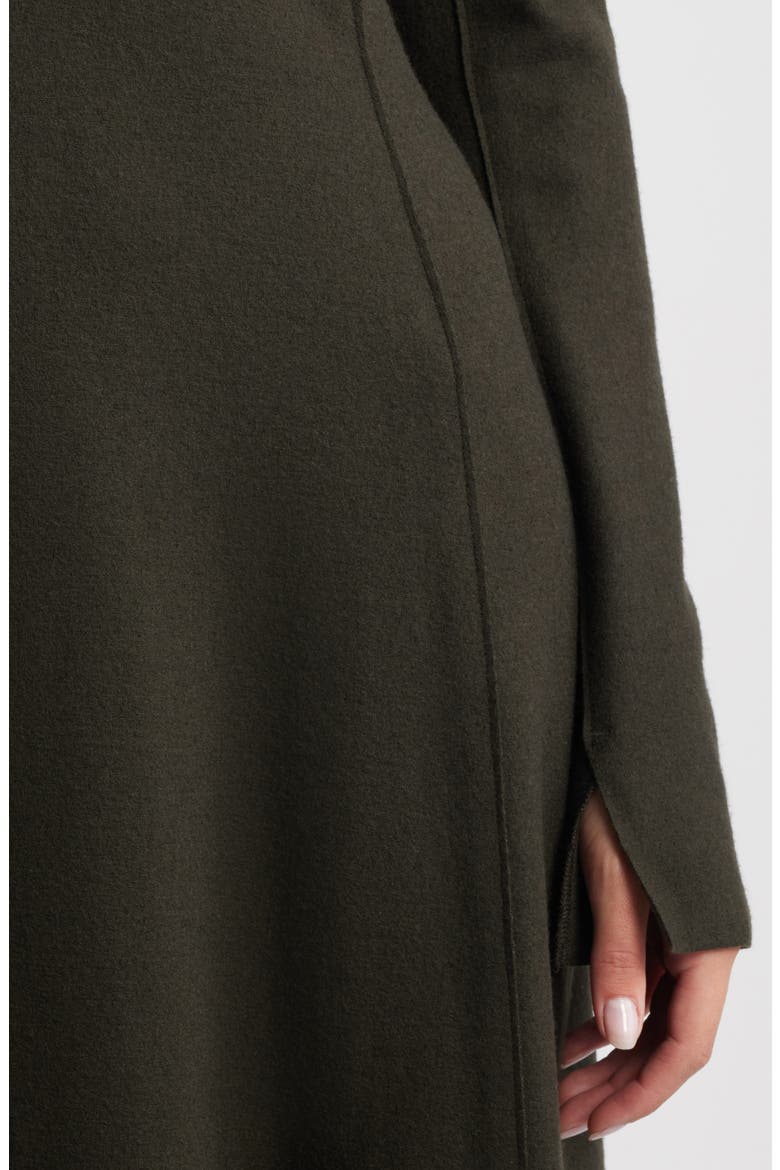 Yan Long Sleeve Wool Sweater Dress, Alternate, color, ARMY