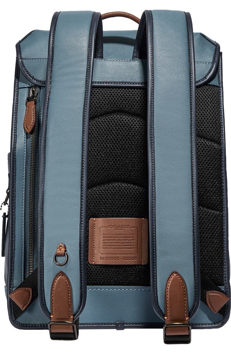 COACH League Colorblock Leather Backpack, Alternate, color,