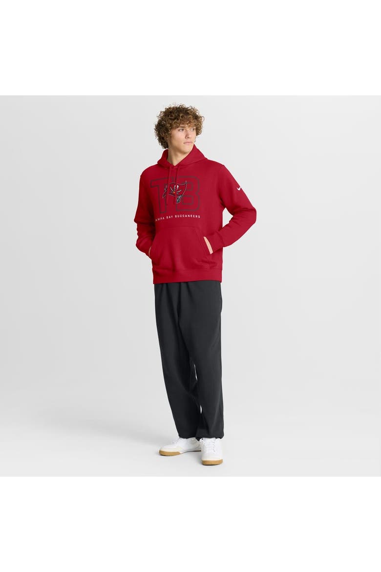 Men's Nike Red Tampa Bay Buccaneers Busted Play Club Fleece Pullover Hoodie, Alternate, color, Red