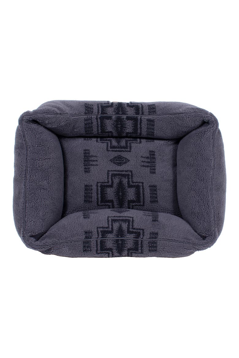 High Pile Fleece Kuddler Dog Bed, Alternate, color, HARDING TONAL GRAY