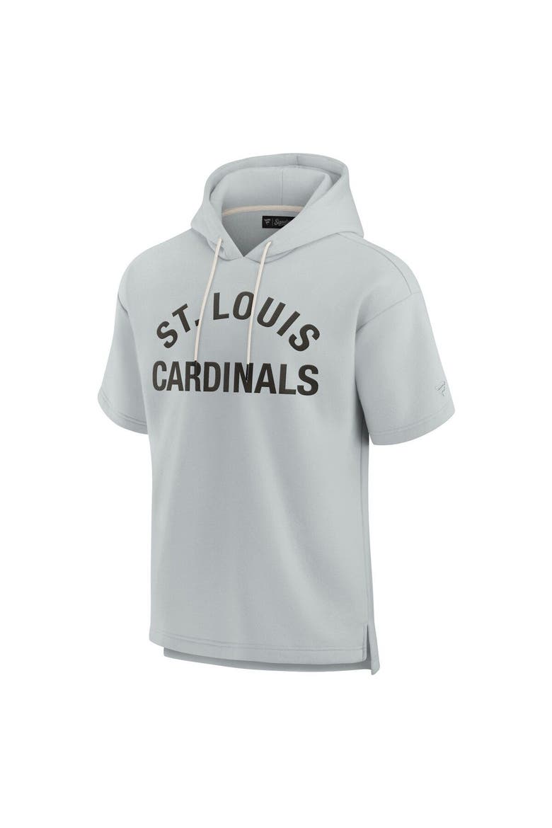 Unisex Fanatics Signature Gray St. Louis Cardinals Elements Super Soft Fleece Short Sleeve Pullover Hoodie, Alternate, color, Gray