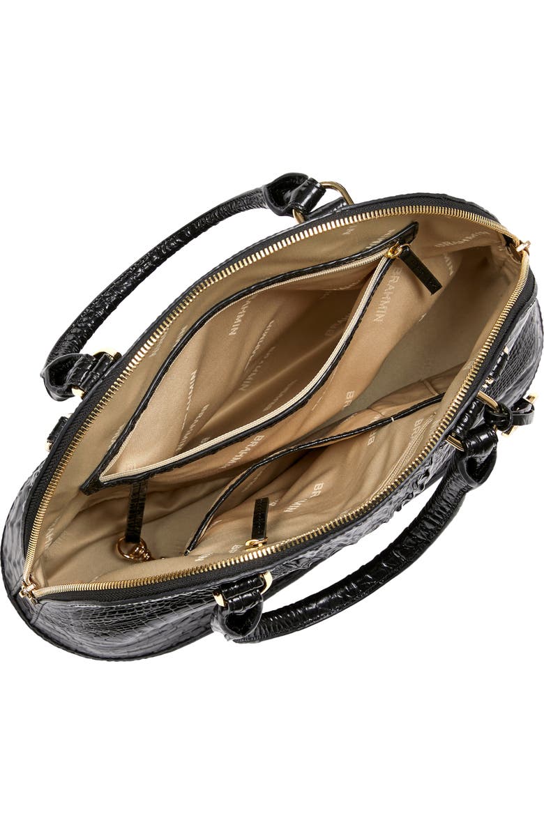 Brahmin Georgina Croc Embossed Leather Satchel, Alternate, color,