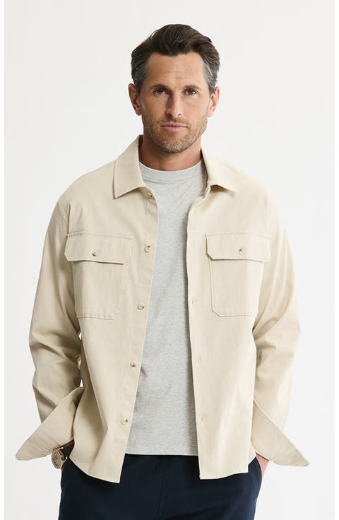 Cotton & Silk Stretch Overshirt