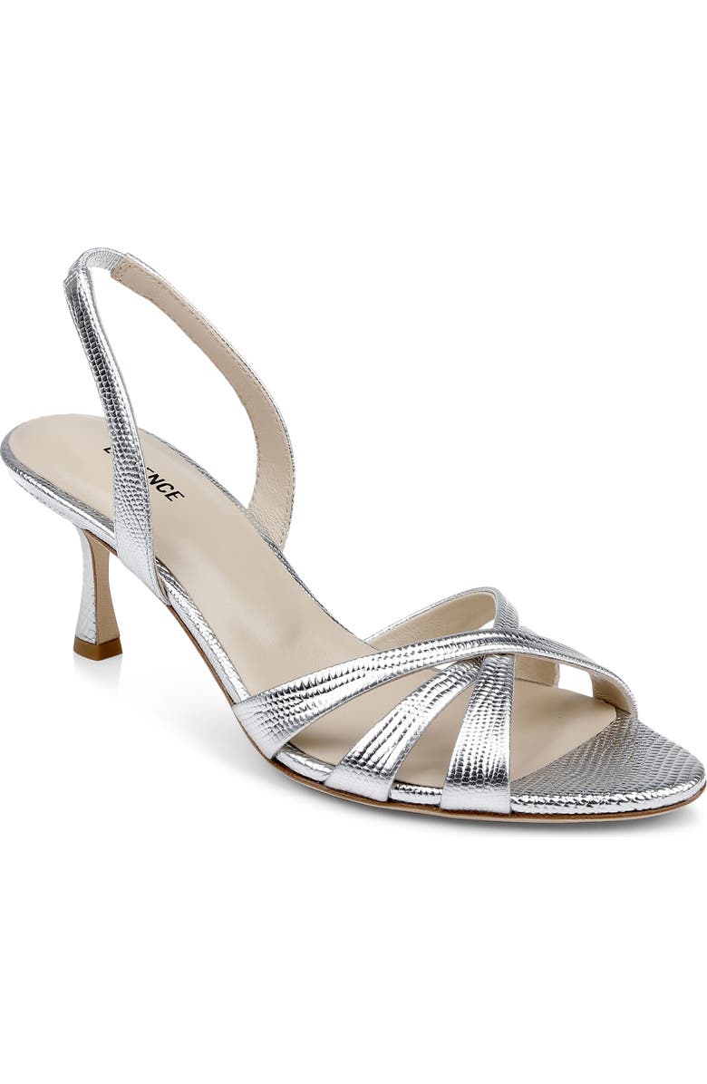 L'AGENCE Colwill Slingback Sandal, Main, color, Silver Lizard
