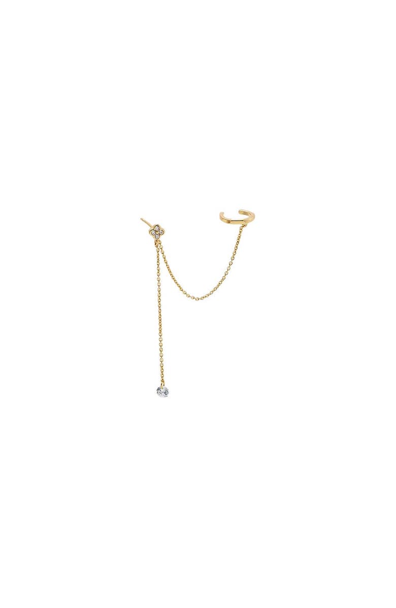 BY ADINA EDEN Floating Chain Stud X Ear Cuff, Main, color,