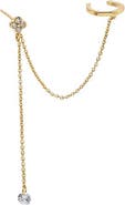 BY ADINA EDEN Floating Chain Stud X Ear Cuff
