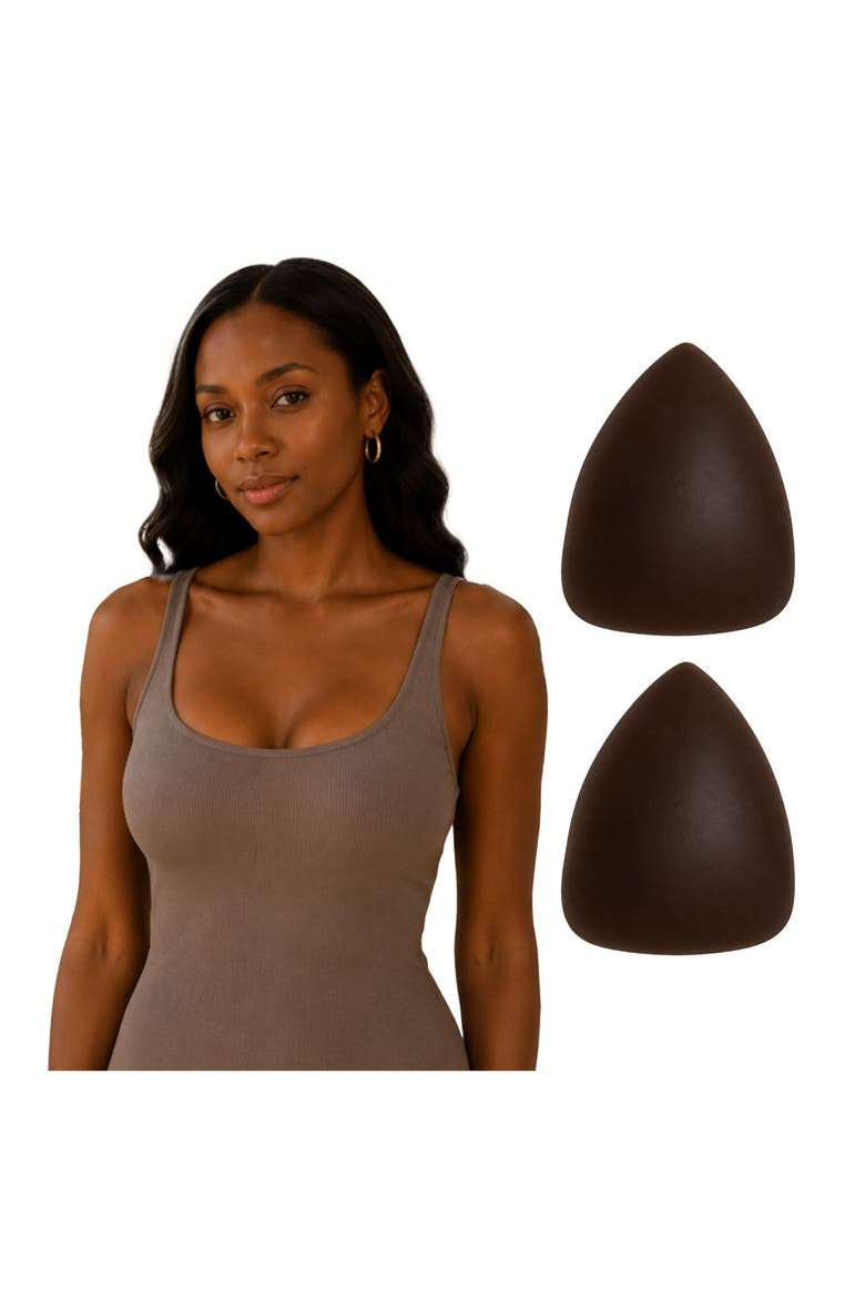 Skingrip Triangle Reusable Silicone Breast Petals Nipple Covers, Alternate, color, Espresso