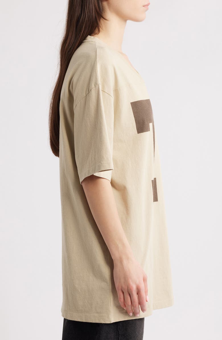 BDG Urban Outfitters 77 V-Neck Graphic T-Shirt, Alternate, color, Ecru