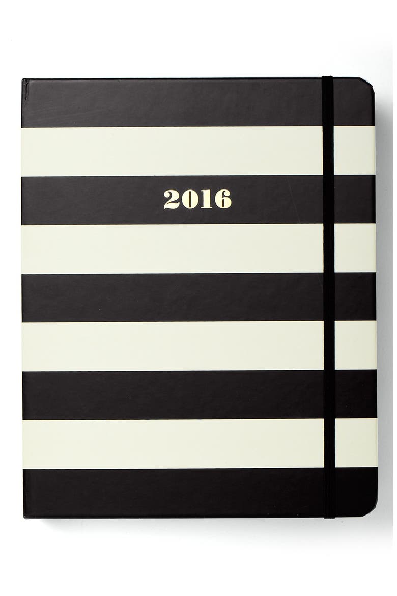 large 17-month 2016 planner, Alternate, color, BLACK/ WHITE
