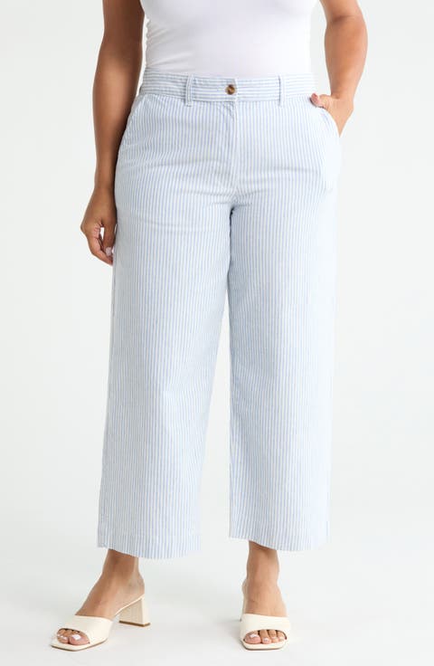 Easy Straight Leg Crop Pants (Plus)