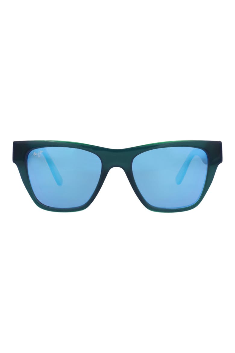 54mm Polarized Square Sunglasses, Main, color, BLUE BLUE BLUE