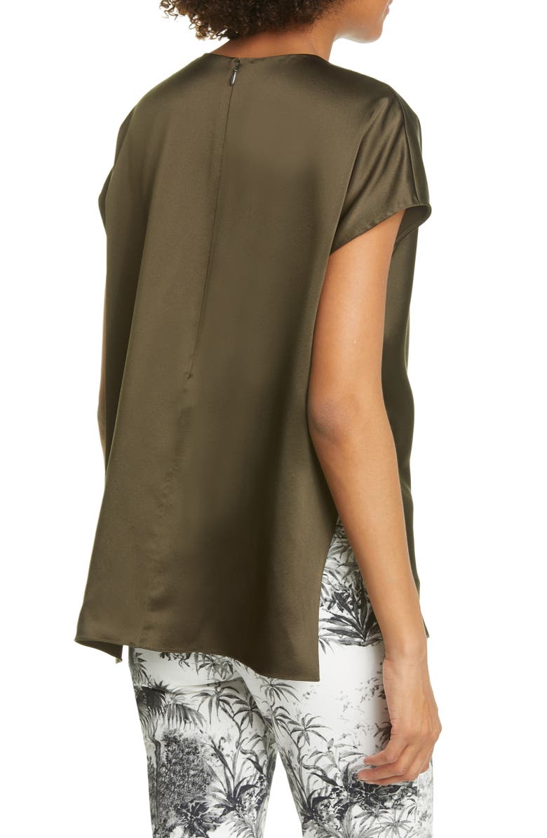 Adam Lippes Cowl Neck Silk Charmeuse Blouse, Alternate, color, 