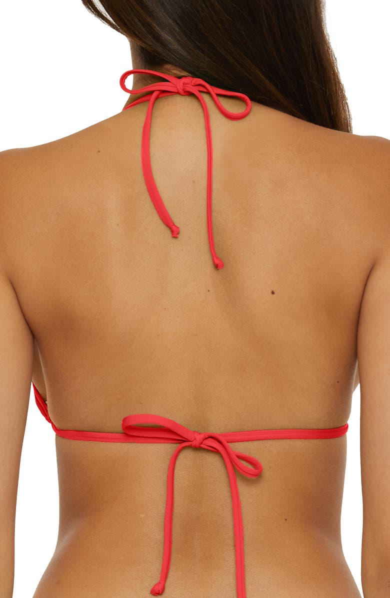 Becca 'Color Code' Triangle Bikini Top, Alternate, color, Fire