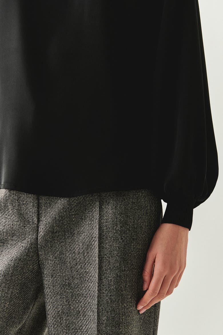 Joelle Long Sleeve Blouse, Alternate, color, BLACK