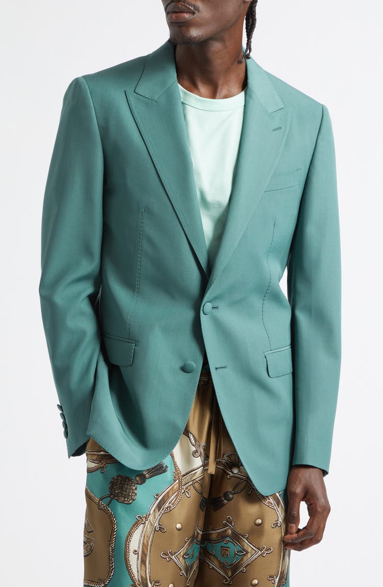Dolce&Gabbana Wool Poplin Blazer, Main, color, Verde 3
