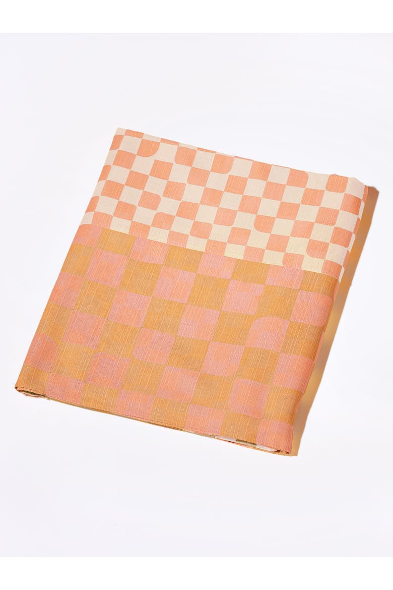 Tablecloth Reversible Checker Rosewood, Alternate, color, ROSEWOOD