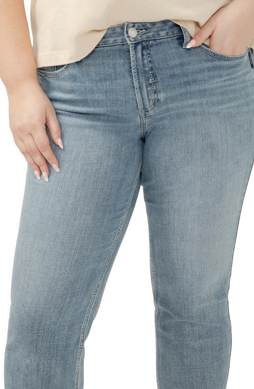 Silver Jeans Co. Suki Curvy Raw Hem Mid Rise Crop Straight Leg Jeans In Indigo