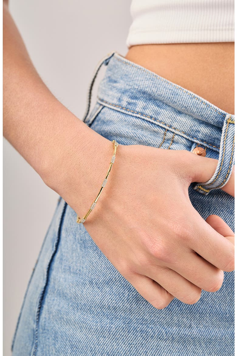 18K Gold Bardot Diamond Stretch Bracelet, Alternate, color, 18K YELLOW GOLD