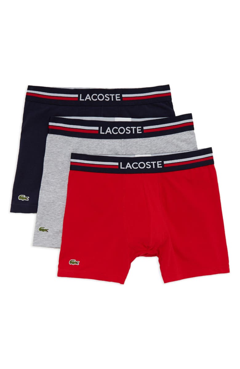 Lacoste Assorted 3-Pack Iconic Boxer Briefs, Main, color,