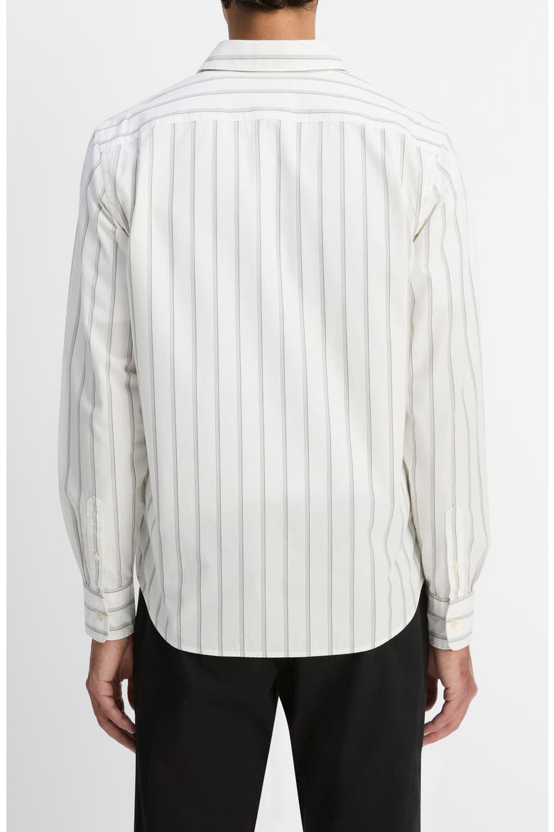 Port Stripe Button-Up Shirt, Alternate, color, OFF WHITE/ SMOKE