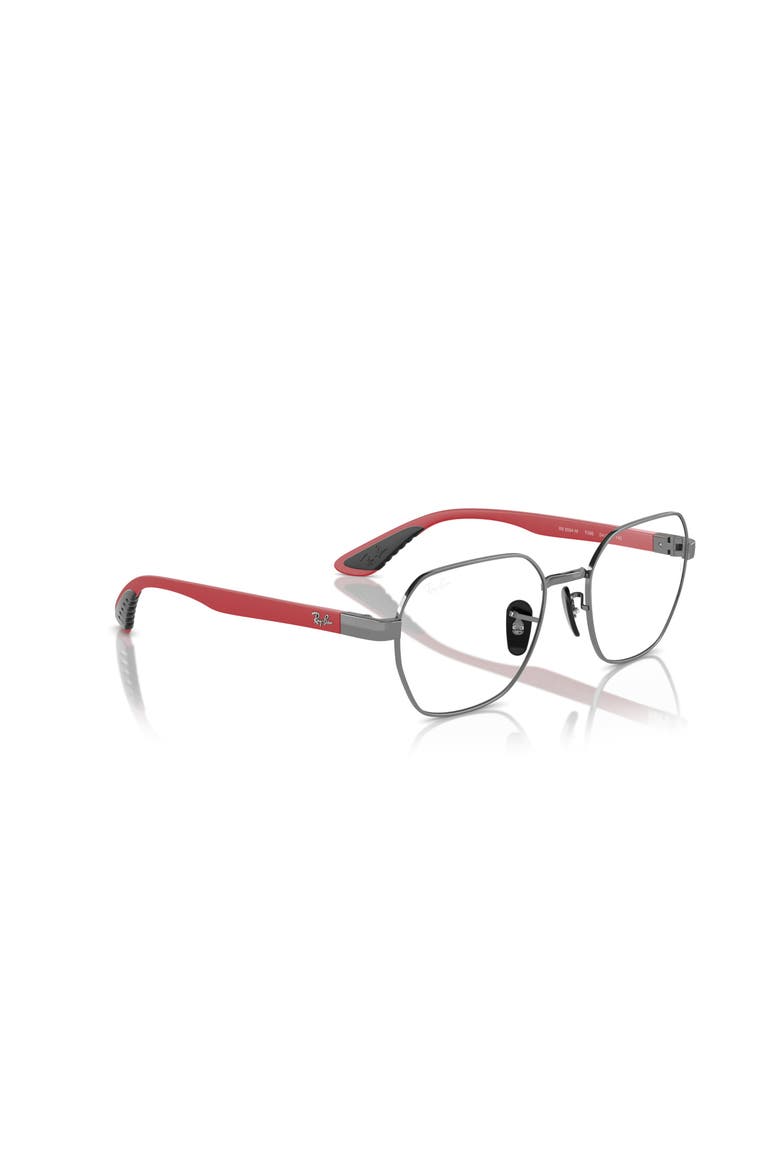 54mm Irregular optical glasses, Alternate, color, Silver/ Red