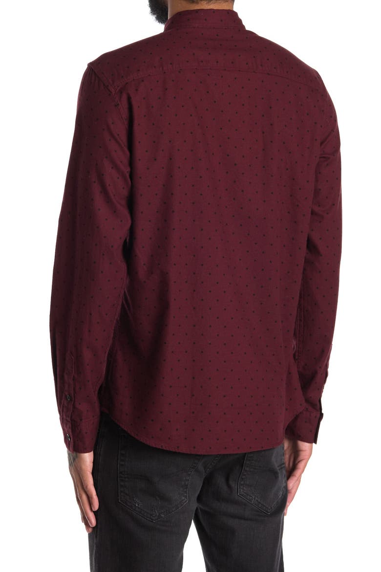 Bethel Slim Fit Dot Flannel Shirt, Alternate, color, RED/B