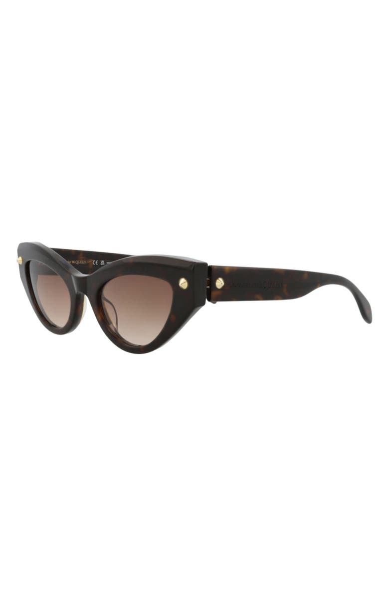 McQueen 52mm Cat Eye Sunglasses, Alternate, color, 