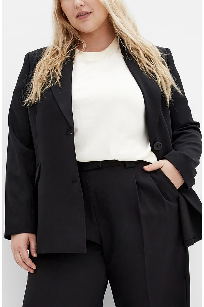 Yazmin Stretch Blazer, Main, color, BLACK