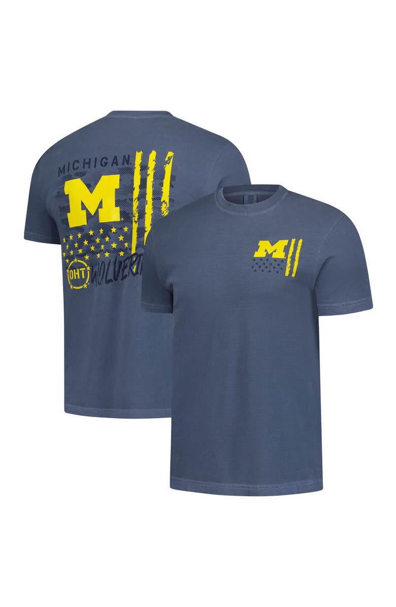 IMAGE ONE Men's  Navy Michigan Wolverines Comfort Colors OHT Camo Overlay T-Shirt, Main, color, Navy