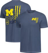 IMAGE ONE Men's Navy Michigan Wolverines Comfort Colors OHT Camo Overlay T-Shirt