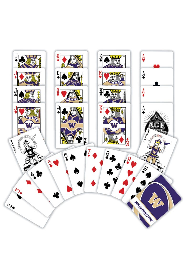 Washington Huskies Playing Cards, Alternate, color, Multicolor