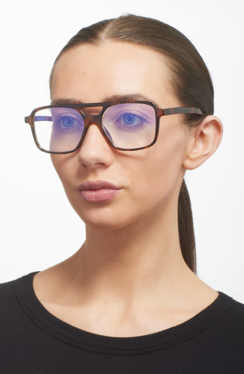 BP. Aviator Blue Light Blocking Glasses, Alternate, color, Tortoise
