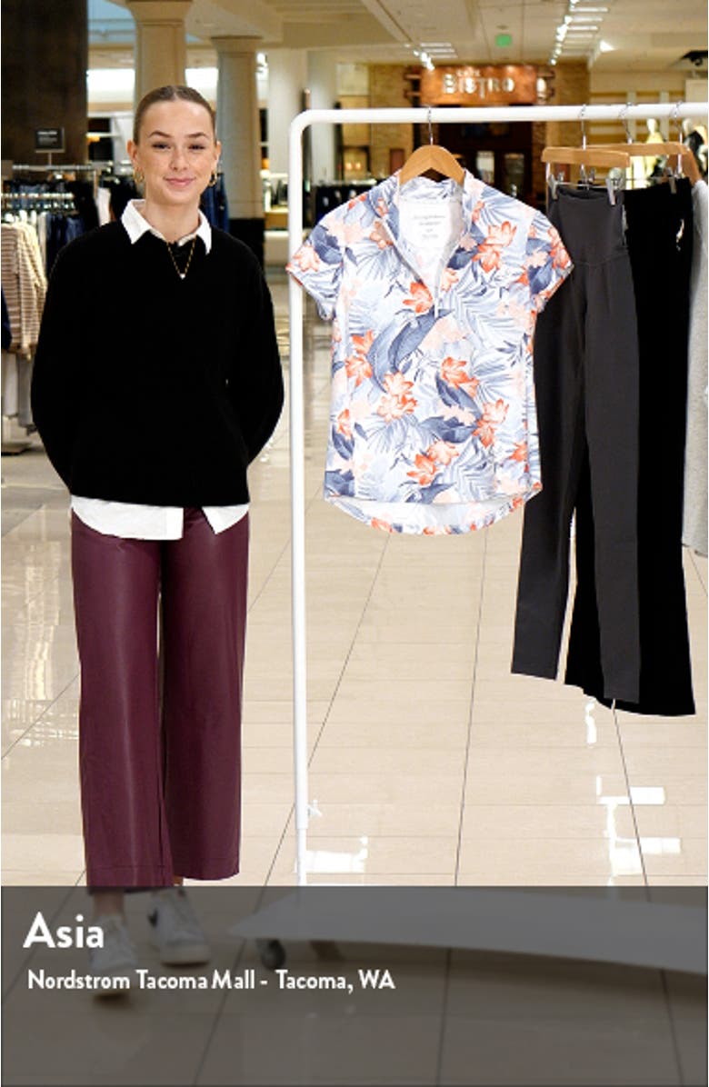 Aubrey Delicate Floral IslandZone<sup>®</sup> Quarter Zip Top, sales video thumbnail